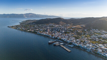 Fototapeta premium Aerial view of&nbsp;Avsa island, Turkey. Avsa Island view from sea in Turkey.