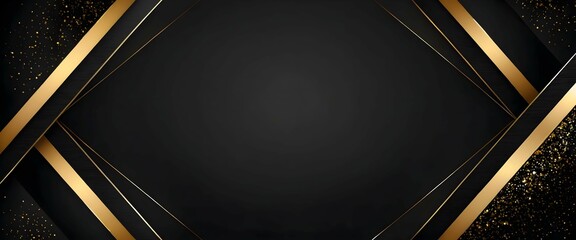 Elegant Black and Gold Banner Background