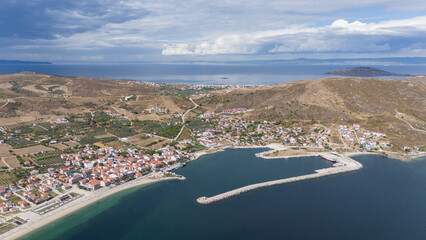Aerial view of Avsa island, Turkey. Avsa Island view from sea in Turkey.