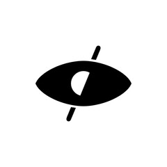 hidden cross eye icon, vector illustration icon