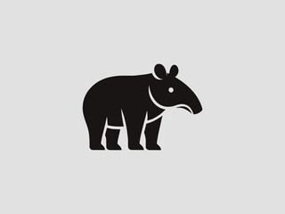 Tapir. Logo, emblem, sign, icon. simple vector illustration, cut out