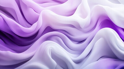 Obraz premium Soft purple and white fabric with flowing waves.