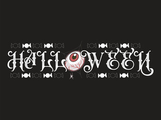 Fototapeta premium Halloween Typography Text Design And Halloween Sticker. 