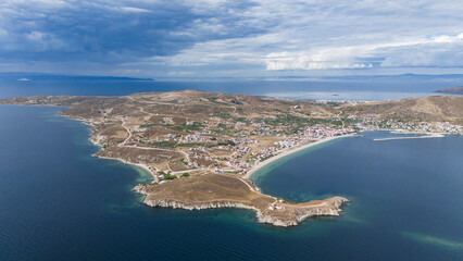 Aerial view of Avsa island, Turkey. Avsa Island view from sea in Turkey.