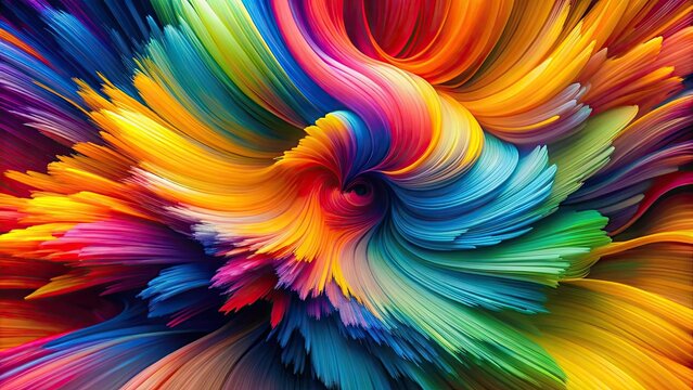 A lively abstract design showcasing striking colors and dynamic forms, generating an electrifying visual experience that captivates and energizes the viewer's imagination.