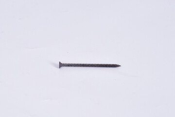 Screws bolts and fasteners isolated white background