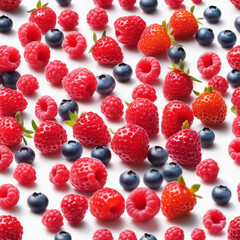 Blueberry on white studio  
