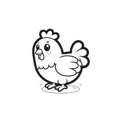 Charming Chicken Farm Character Nursery-Themed Vector Illustration.
