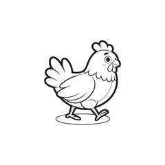 Sweet Poultry Character Cute Chicken Illustrations for Baby Nursery.