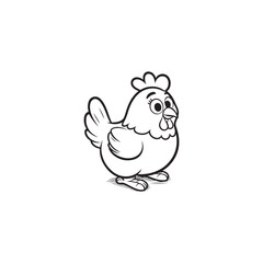 Baby Chicken Farm Character Nursery Art Vector Illustration.