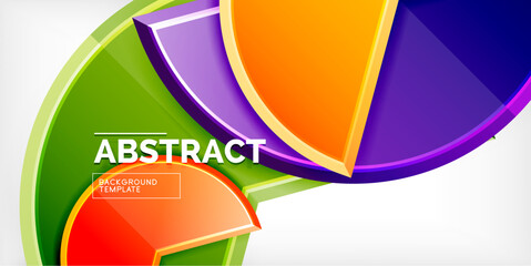 Trendy round shapes with triangular angle design element. Vector Illustration For Wallpaper, Banner, Background, Card, Book Illustration, landing page