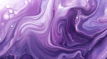 Obraz premium Abstract purple and white liquid marble swirl with gold glitter background.