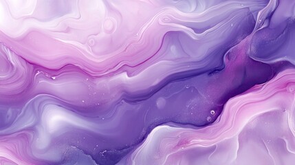 Obraz premium Abstract purple and pink swirled marble background with silver glitter.