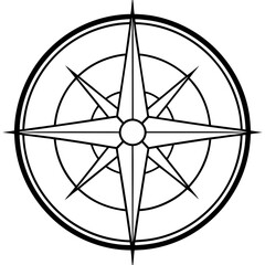 compass rose vector