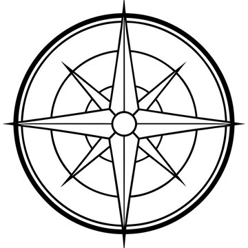 compass rose vector