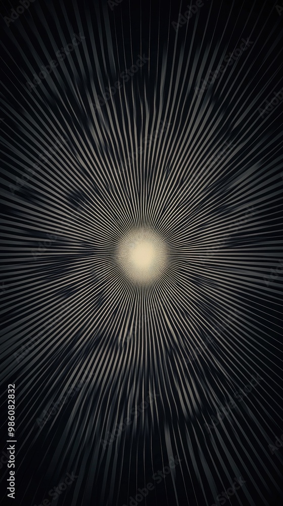 Poster abstract light rays radiate from a luminous center, creating a mesmerizing visual effect perfect for