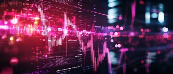 Obraz premium Abstract digital art symbolizing the link between economic trends and loans