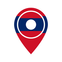 Laos flag location icon