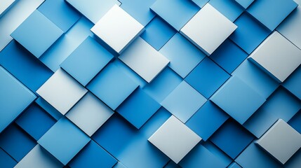 Fototapeta premium A blue and white gradient background with squares arranged