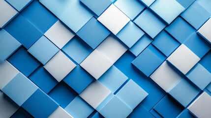 Fototapeta premium A blue and white gradient background with squares arranged