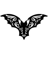 Bat Swirl | Vampire Bat | Bat | Wildlife | Night Animal | Flying Bat | Wild Animal | Spooky Bat | Original Illustration | Vector and Clipart | Cutfile and Stencil