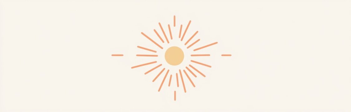 Vector Illustration of a Firework in the Center on a Beige Background