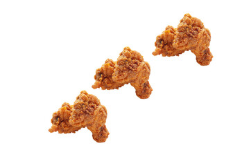 Crispy fried chicken. Food on a white background.