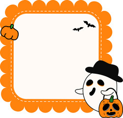 Fototapeta premium Halloween paper note