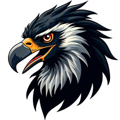 Obraz premium Majestic Andean Condor Portrait: Vivid and Detailed Illustration of a Powerful Bird of Prey