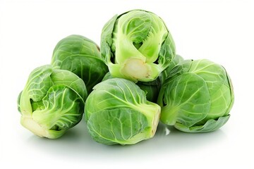 Fototapeta premium A fresh Brussels sprouts isolated on white
