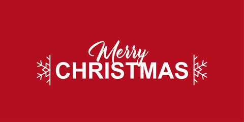 Merry Christmas greetings on red background