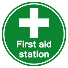 Obraz premium First Aid Symbol Sign, Vector Illustration, Isolated On White Background Label .EPS10