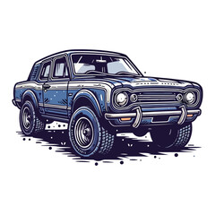 black and white car vector design  , ai generated