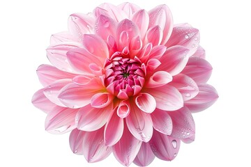 Pink dahlia flower isolated on white background