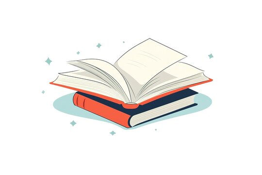 recommend clip art: Illustration of books stack. School item. Education image for design.