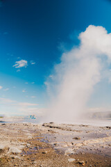 アイスランドのゲイシールの美しい間欠泉
