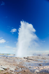 アイスランドのゲイシールの美しい間欠泉