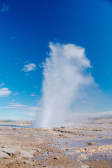 アイスランドのゲイシールの美しい間欠泉
