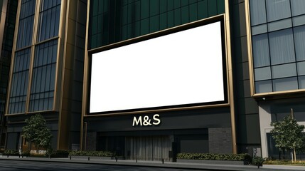 a big blank white billboard