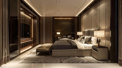 Interior of a living room in a modern hotel.