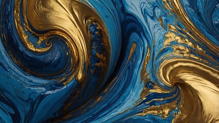 An abstract blend of blue and gold swirls, representing transformation and new opportunities