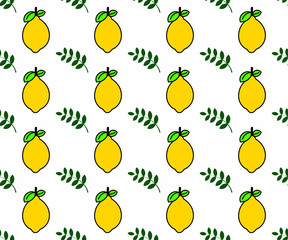 seamless pattern with lemon