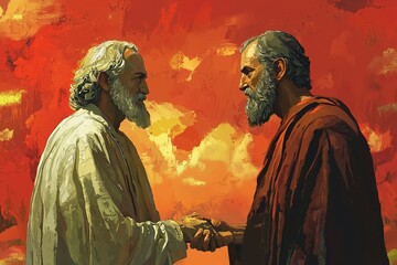 Obraz premium Covenant with Abraham: Divine Promises and Blessings for Generations