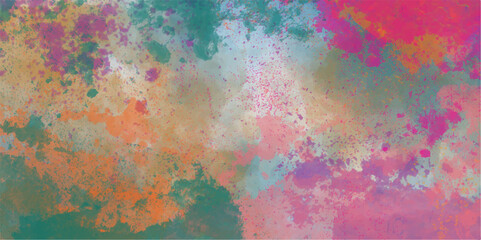 Abstract Colorful Smokey Cloud Shades Aquarelle Background. Hand Painted Watercolor splashes on Parchment Paper Background for Website, Wallpaper, Fabric Printing, Brochures & Luxury/Premium Packaging