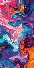 Fototapeta premium Abstract Colorful Swirls and Marble Effect