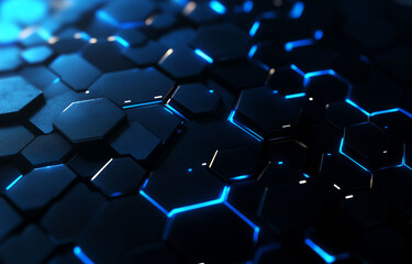 Obraz premium Futuristic Hexagonal Technology Surface