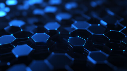 Fototapeta premium Futuristic Hexagonal Technology Surface