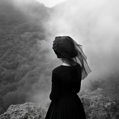 Woman showing sadness in lonely place