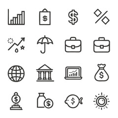 Business website icons vector artwork