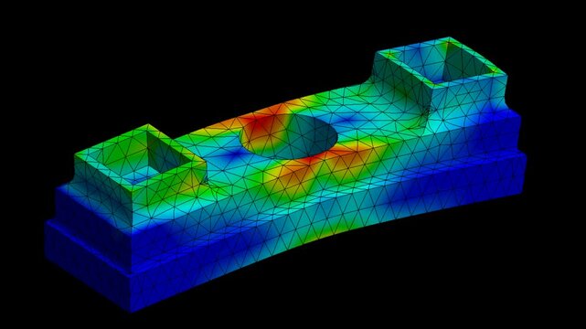 Simulation engineering of Mechanical part under force and moment conditions